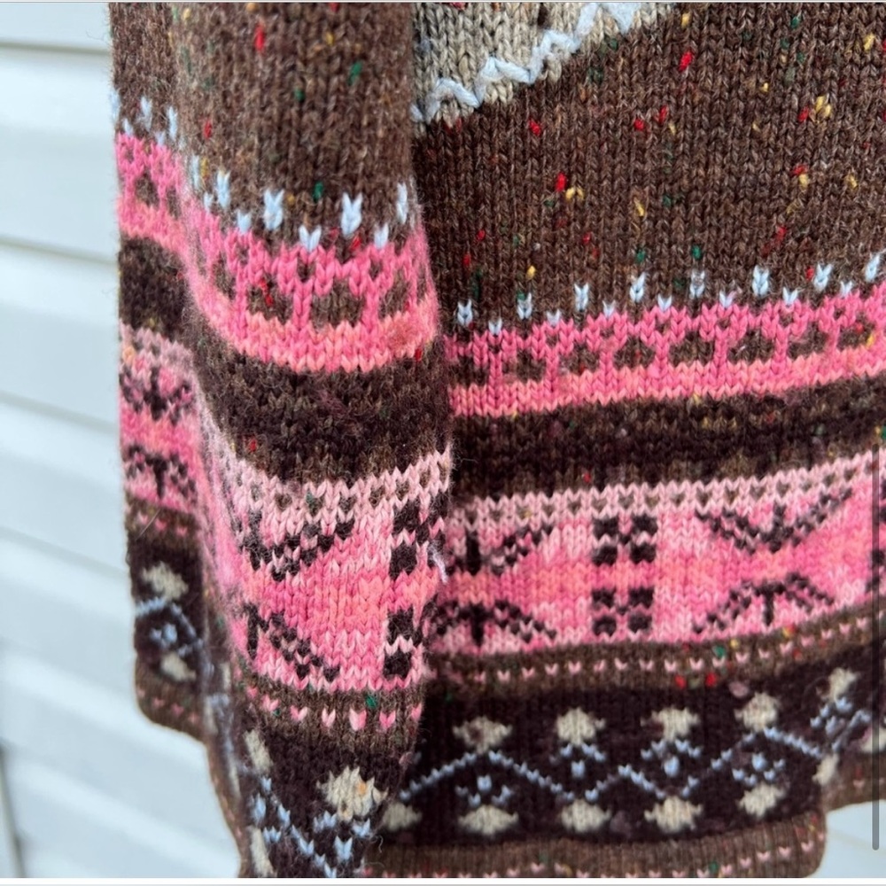 VTG Cottage-core Embroidered Appliquéd Cardigan Sweater-Adorable! Sz L EUC🌺 - Picture 12 of 16